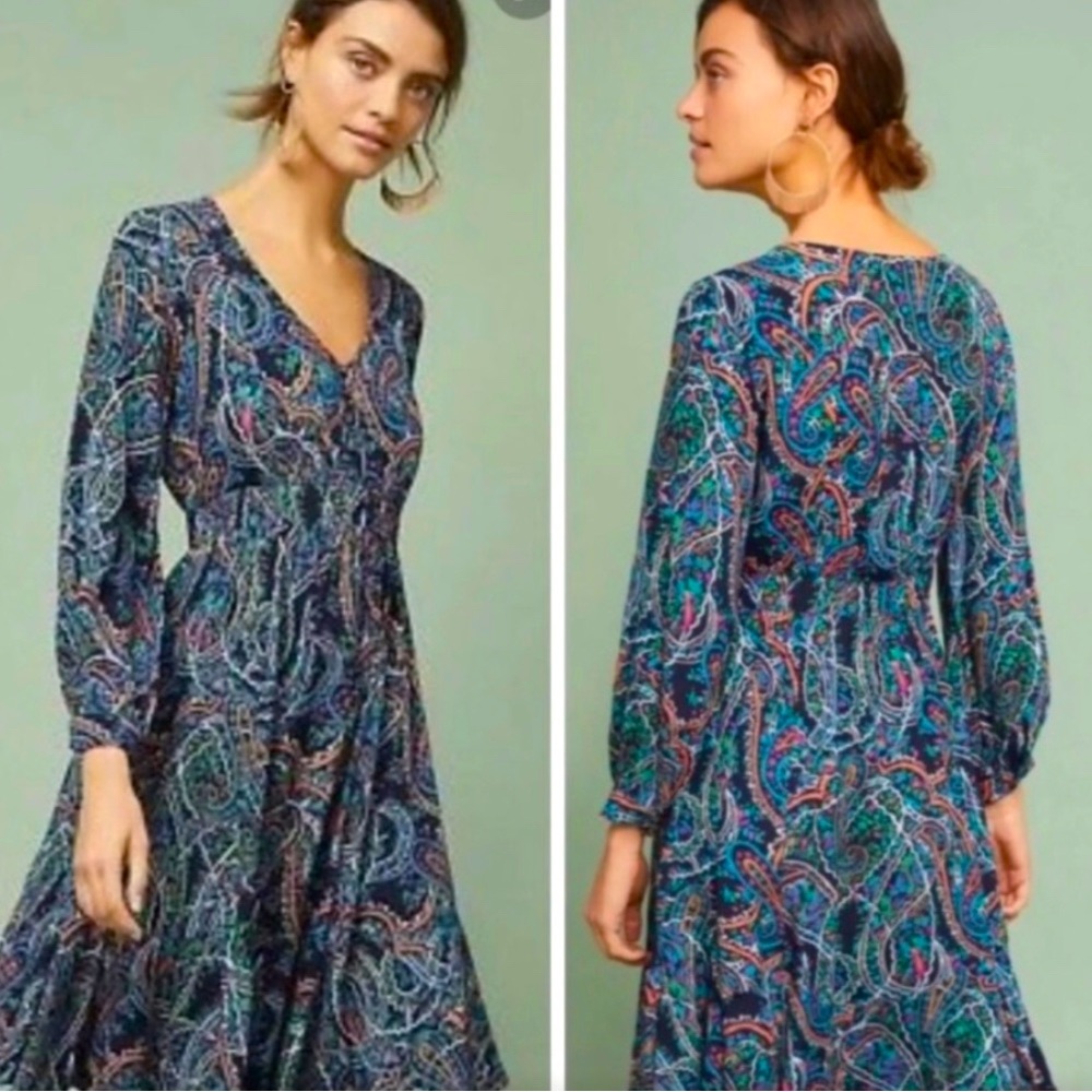 Maeve Maplewood Neon Pattern Black A Line Dress